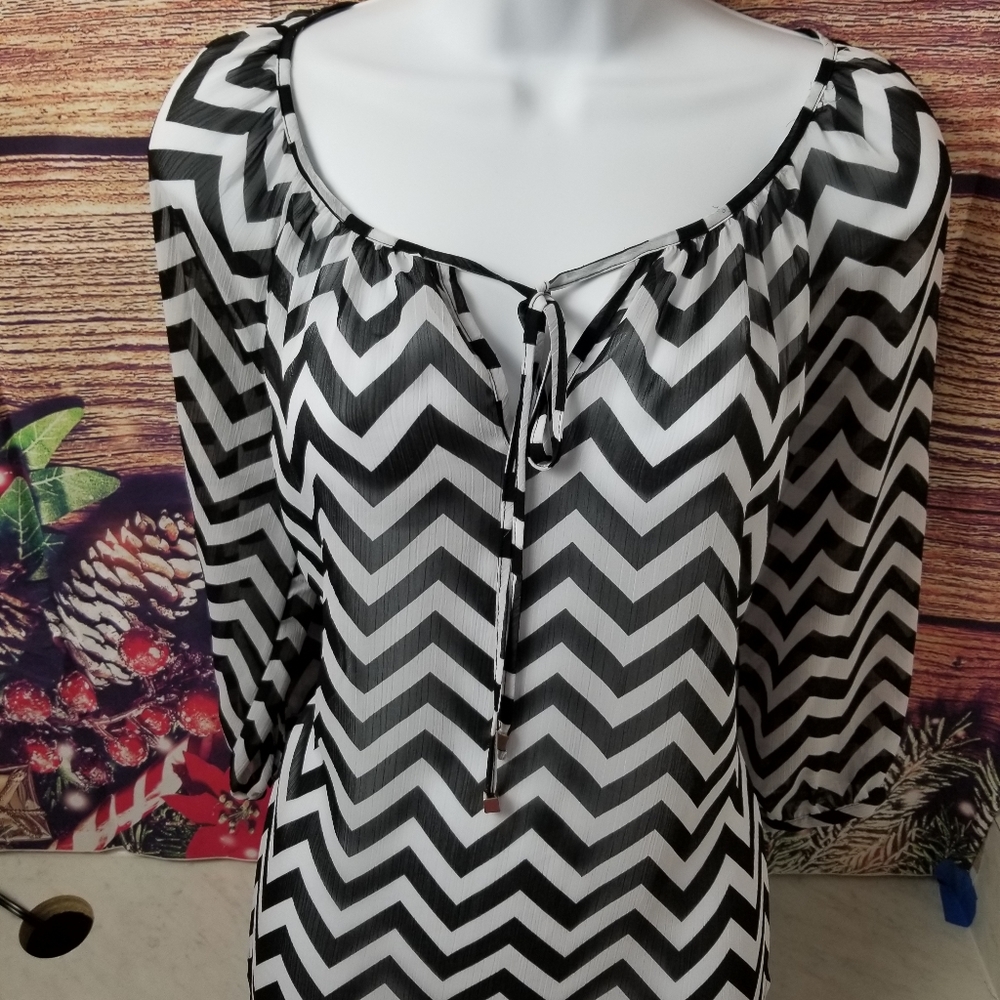 Ana, Black  and white , women blouse,  size P/S. - Picture 6 of 6